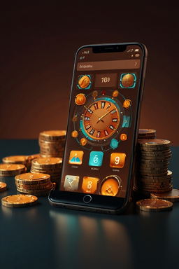 Smartphone mit Casino-App